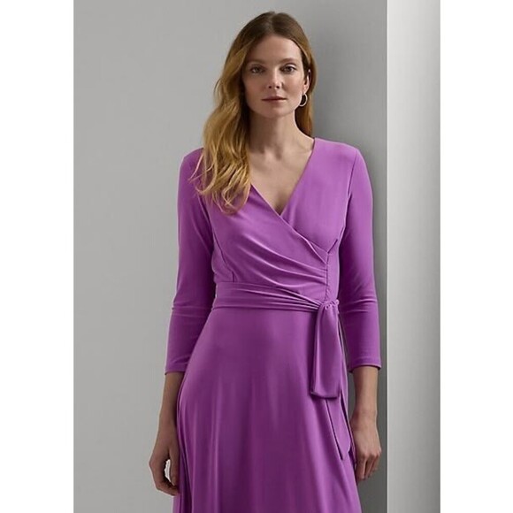Lauren Ralph Lauren Dresses & Skirts - NEW Lauren Ralph Lauren Women's 16P Surplice Jersey Dress • Reg Price $145